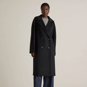 Quince Italian Wool Double Breasted Slouch Coat. Small/Medium. Perfect.